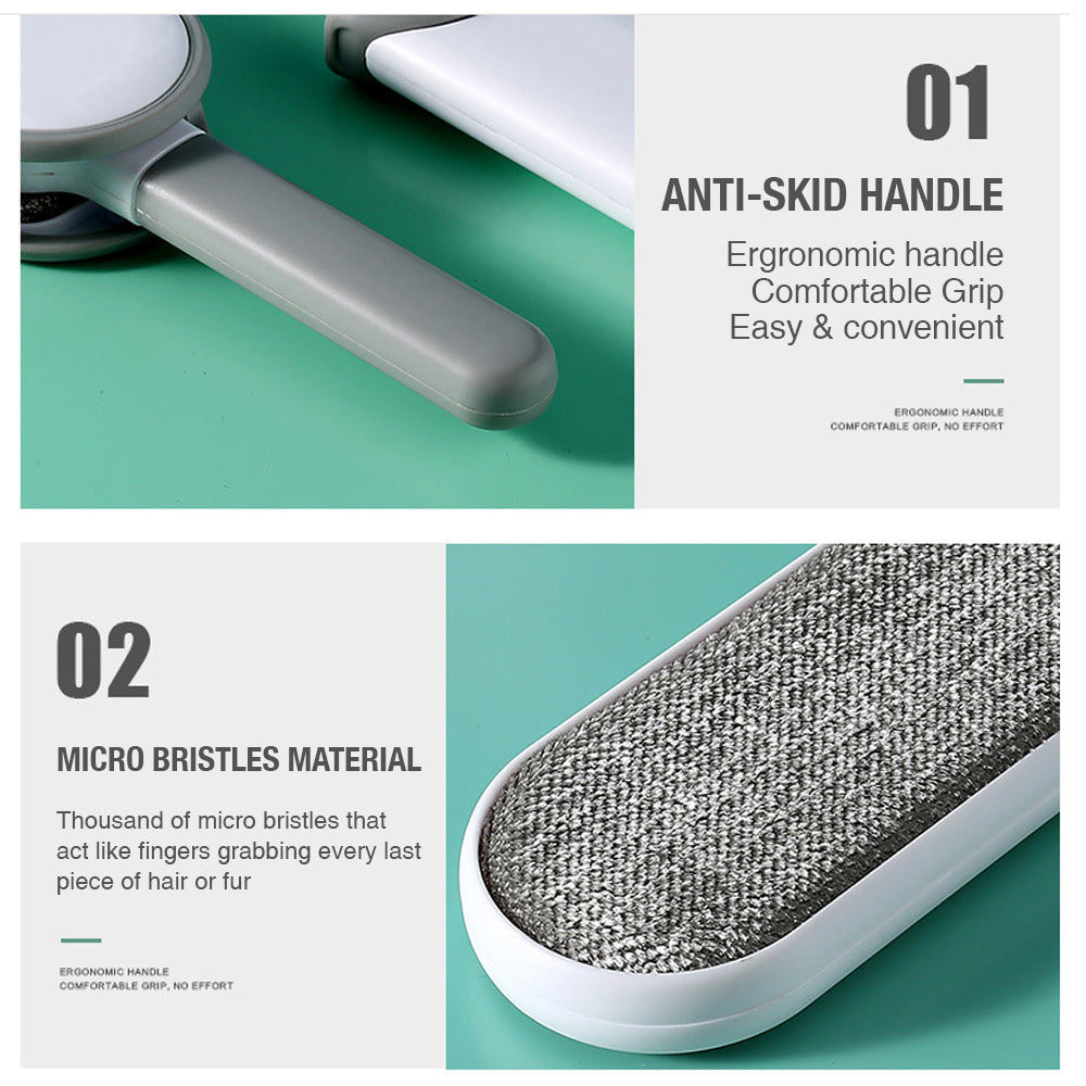 3 in 1 Furs Brusher, Pet Hair Lint Remover & Brush Self-cleaning Base
