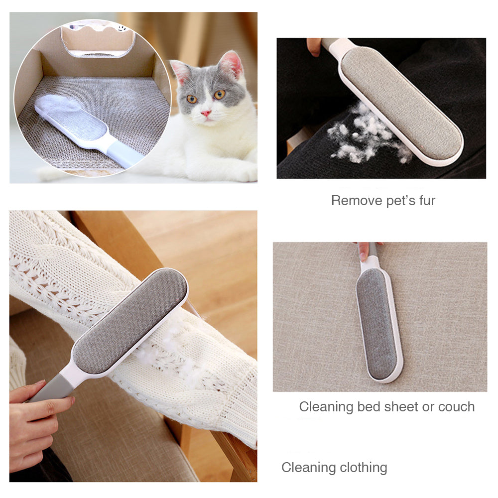 3 in 1 Furs Brusher, Pet Hair Lint Remover & Brush Self-cleaning Base