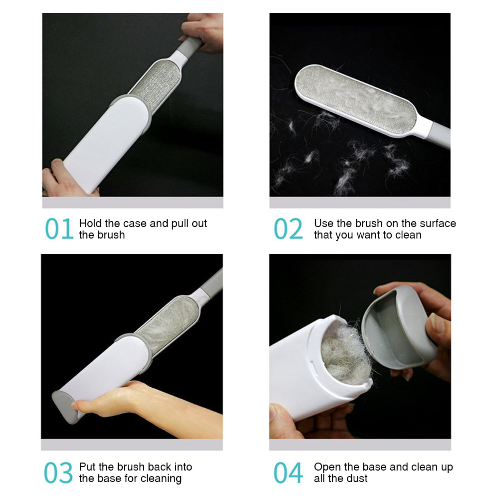 3 in 1 Furs Brusher, Pet Hair Lint Remover & Brush Self-cleaning Base