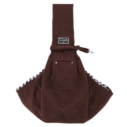 Brown Pet Carrier Sling Bag for Small Dogs and Cats - Up to 15kg
